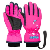 Rękawice narciarskie - Rękawice zimowe dziecięce Reusch Kids 3297 różowy - miniaturka - grafika 1