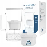 Dzbanki filtrujące - Dzbanek filtrujący szklany Wessper aquamax 3,3l + 2x Filtr Wessper aquamax - miniaturka - grafika 1