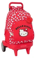 Plecaki - Safta HELLO KITTY ICONIC - Duży plecak na kółkach, Compact Evolution, zdejmowany, idealny dla dzieci w różnym wieku, wygodny i wszechstronny, jakość i wytrzymałość, 33 x 22 x 45 cm, Czerwony/biały, M, - miniaturka - grafika 1