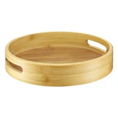 Tace i patery - Ambition NATURAL OKRĄGŁA TACA BAMBUSOWA 25 CM 29556 - miniaturka - grafika 1