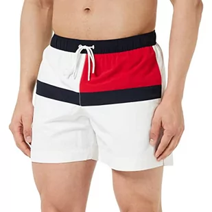Tommy Hilfiger Męski średni sznurek, biały, M - Kąpielówki męskie - miniaturka - grafika 1