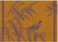 Obrusy i serwetki - Le Jacquard Fran ais Podkładka żakardowa na stół Volire Pomarańczowa - miniaturka - grafika 1