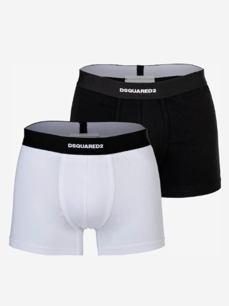 bielizna parigamba męskie dsquared2 dcx210070 - twin 2pack trunk 010 czarny/biały
