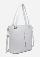 Torebki damskie - Pojemna Stylowa Torebka Damska Shopper Biała LUIGISANTO Skóra Ekologiczna - miniaturka - grafika 1