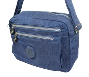 Stylowa Lekka Materiałowa Torba Pozioma Średnia Na Ramię Bag Street NR 2245 GRANATOWY 28 x 19 x 12 [cm] - Torebki damskie - miniaturka - grafika 3