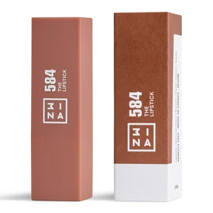 3ina 3INA Makeup  Vegan  Cruelty Free  The Lipstick 584  długo utrzymująca się szminka  matowa pomadka do ust  matowa  nakrapiany  kolor brązowy, błyszczący - Szminki - miniaturka - grafika 3