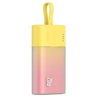 Powerbanki - Baseus Popsicle 5200mAh 20W z wbudowanym kablem Lightning żółto-różowy - miniaturka - grafika 1