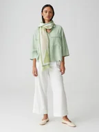 Apaszki i szaliki damskie - OPUS Szal "Aflume" w kolorze jasnozielonym - miniaturka - grafika 1