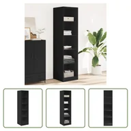 Szafy - The Living Store Szafa czarna 50x50x200 cm Materiał drewnopochodny - miniaturka - grafika 1