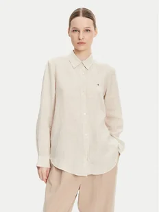 Tommy Hilfiger Koszula WW0WW44679 Beżowy Relaxed Fit - Koszule damskie - miniaturka - grafika 1