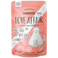 Mokra karma dla kotów - HARDYS Love Affair Karma mokra dla kotów Łosoś i pstrąg 12x100 g - miniaturka - grafika 1