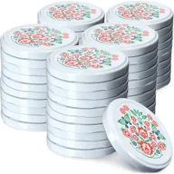 Pojemniki kuchenne - Metalowe wieczka do słoików Valsta 50 szt. 66mm "Folklor" - miniaturka - grafika 1