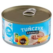 Konserwy i dania rybne - Carrefour Classic Tuńczyk kawałki w oleju słonecznikowym 185 g - miniaturka - grafika 1