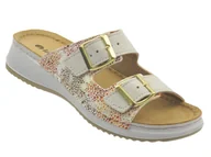 Klapki i japonki damskie - Klapki damskie z klamrami beżowe INBLU SD-01 - Inblu - miniaturka - grafika 1