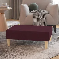 Pufy i podnóżki - shumee shumee Podnóżek fioletowy 78x56x32 cm tapicerowany tkaniną - miniaturka - grafika 1
