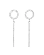 Kolczyki - Srebrne Kolczyki Z Podłużnymi Zawieszkami - miniaturka - grafika 1