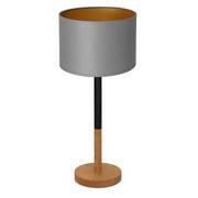 Lampy stojące - Luminex Table lamps 3826 lampa stołowa lampka 1x60W E27 czarny/szary/naturalny/złoty - miniaturka - grafika 1