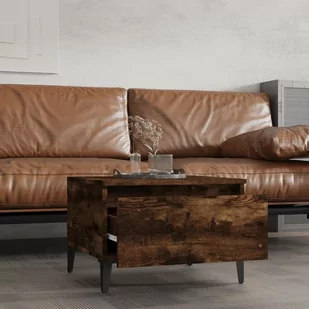 Lumarko Stolik boczny, przydymiony dąb, 50x46x35 cm - Ławy i stoliki kawowe - miniaturka - grafika 4