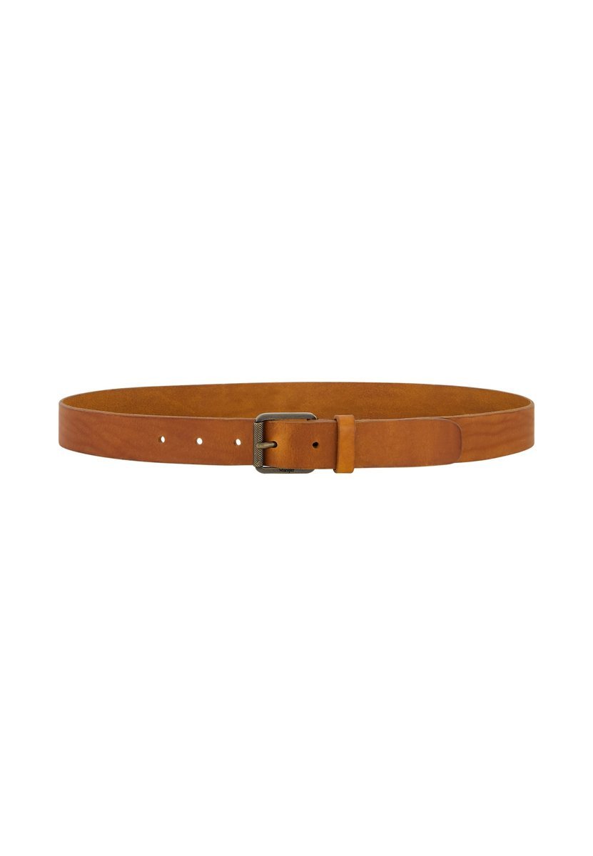 PASEK SKÓRZANY BRĄZOWY WRANGLER 112358070 LEATHER BELT COGNAC 100