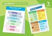 Pomoce naukowe - Fiszki do języka angielskiego Kalendarz 3szt. - miniaturka - grafika 1
