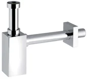 Syfony - Sapho Piquadrato - Syfon zlewowy 1"1/4, odpływ 32 mm, chrom 0510OT25K7 - miniaturka - grafika 1