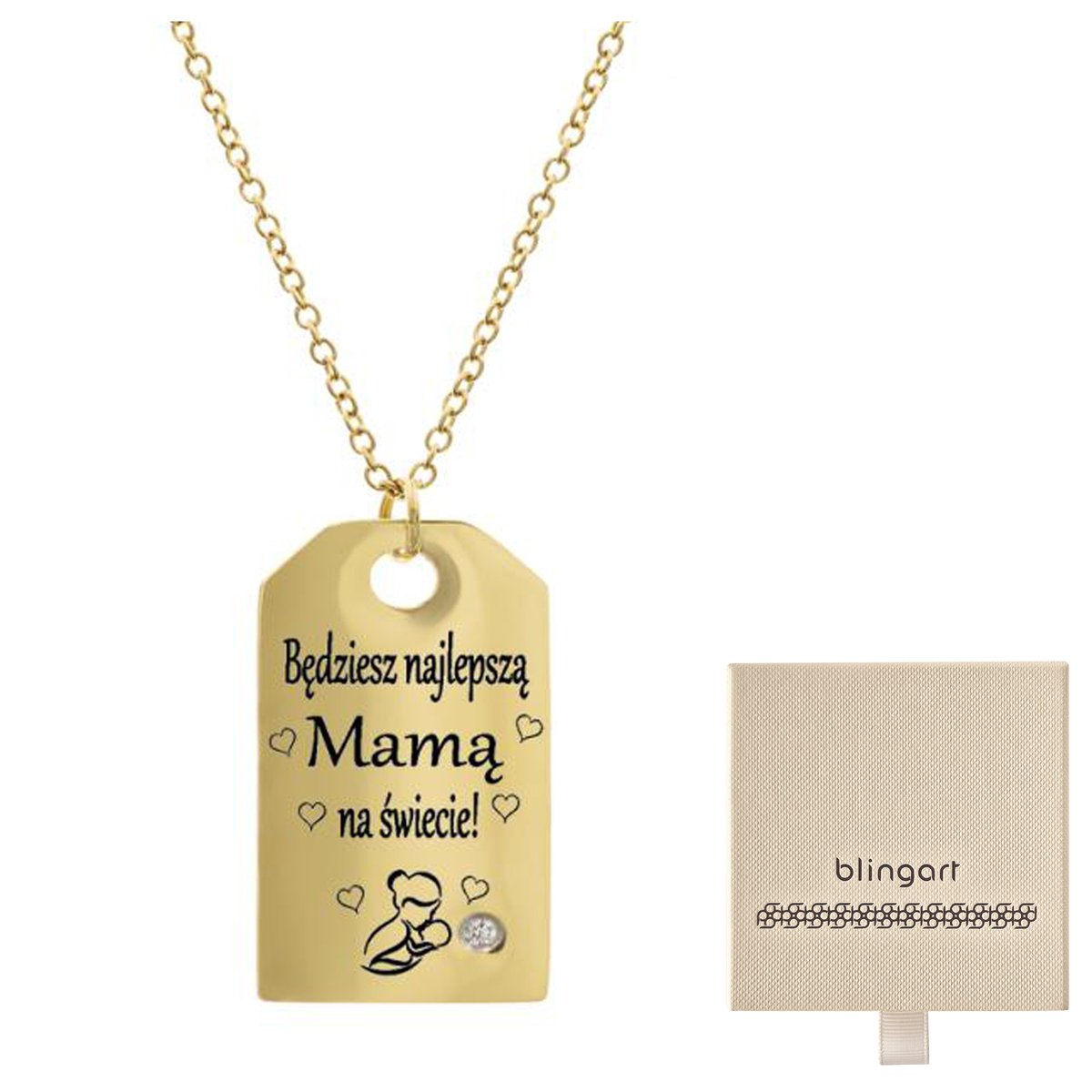 Naszyjnik łańcuszek celebrytka NIEŚMIERTELNIK cyrk