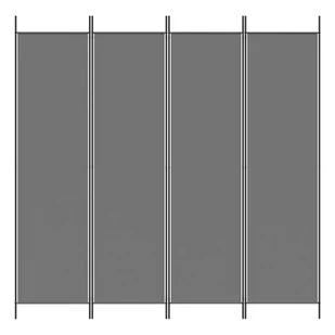 Lumarko Parawan 4-panelowy, antracytowy, 200x200 cm, tkanina! - Parawany - miniaturka - grafika 4