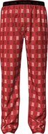 Spodenki męskie - calvin klein Męskie spodnie do spania, liniowe ONE logo nadruk_dokładny czerwony, S - miniaturka - grafika 1
