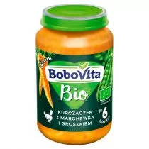 Bobovita Bio Kurczak, marchewka, groszek - obiad dla dzieci 190g - Dania dla dzieci - miniaturka - grafika 1