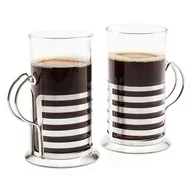 Szklanki - Tadar Komplet Szklanek 2szt do Kawy Herbaty w Koszyczkach 280ml - miniaturka - grafika 1