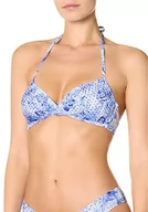 Stroje kąpielowe - goldenpoint Bikini damski kostium kąpielowy, slipy o średniej wysokości stanu, Tropical Shade, biały, M - miniaturka - grafika 1