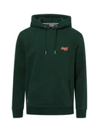 Bluzy męskie - Superdry Męska bluza z kapturem Mężczyźni zielony jednolity, S - miniaturka - grafika 1