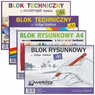 Szkolne artykuły papiernicze - ZESTAW BLOKÓW SZKOLNYCH A4 techniczny rysunkowy - miniaturka - grafika 1