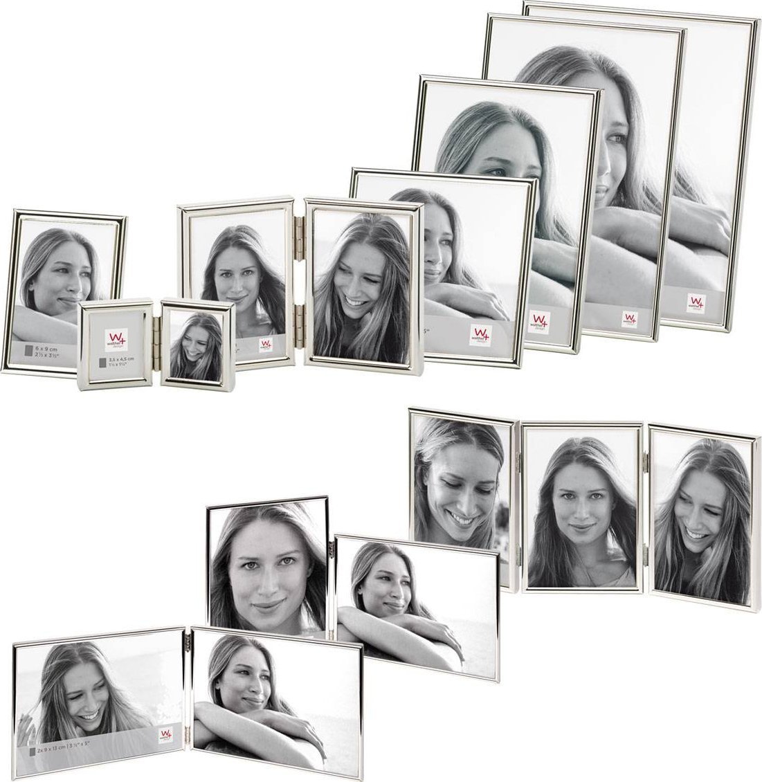 Ramka Walther Walther Chloe silver 2x9x13 Portrait Landscape WD219VS