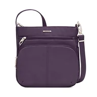 Torebki damskie - Travelon Damska antykradzieżowa klasyczna N/S crossbody torba na ramię, Fioletowy, 12.5 x 12 x 4, Travelon Anti-Theft Classic N/S Crossbody - miniaturka - grafika 1