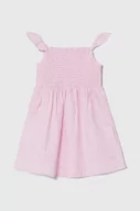 Sukienki i spódniczki dla dziewczynek - Guess sukienka dziecięca kolor różowy mini rozkloszowana - miniaturka - grafika 1