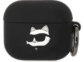 Akcesoria do słuchawek - Etui KARL LAGERFELD Head 3 do słuchawek AirPods Czarno-biały - miniaturka - grafika 1