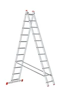 Drabiny - B2B Partner Dwuczęściowa drabina aluminiowa HOBBY, 2x11 szczebli , 5,06 m VEN.2011 - miniaturka - grafika 1
