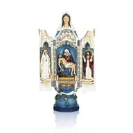 Figurki dekoracyjne - Piękna Figurka Matki Boskiej Tryptyk MATKA BOŻA NIEPOKALANA Pieta SERCE JEZUSA Przenajświętsza Panienka dla Katolika - miniaturka - grafika 1