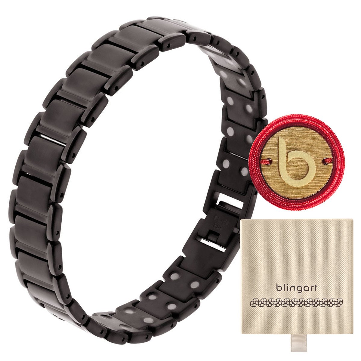 Bransoletka MAGNETYCZNA męska zdrowotna STAL kolor