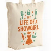 Torby i wózki na zakupy - Torba bawełniana premium na zakupy Taylor Swift The Life Of A Showgirl - miniaturka - grafika 1