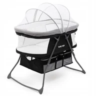 Łóżeczka i kojce - Dziecięce łóżeczko turystyczne Dreamy Nest Baby Mix czarne - miniaturka - grafika 1