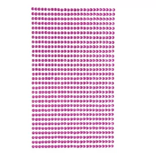 Dalprint Kryształki samoprzylepne DPCRAFT 3mm, 806 szt. - pink AA111DLP - Prace ręczne dla dzieci - miniaturka - grafika 1