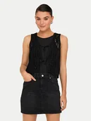 Koszulki i topy damskie - ONLY Top Lizzy 15343882 Czarny Regular Fit - miniaturka - grafika 1