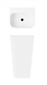Umywalki - Corsan - Umywalka wolnostojąca akrylowa 50x40x89 cm biała bez korka klik-klak MU5040 - miniaturka - grafika 1