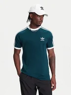 Koszulki męskie - adidas T-Shirt adicolor Classics 3-Stripes JY1374 Zielony Slim Fit - miniaturka - grafika 1
