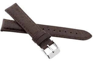 Skórzany pasek do zegarka 22 mm JVD R41501-22 XL ciemnobrązowy - Akcesoria do zegarków - miniaturka - grafika 1