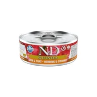 Mokra karma dla kotów - N&D N&D CAT QUINOA ŚLEDŹ & KOKOS 80g - miniaturka - grafika 1