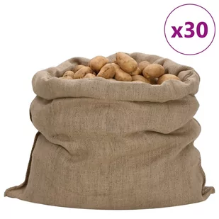 vidaXL Worki jutowe, 30 szt., 100x110 cm, 100% juta, 340 g/m² - Plecaki - miniaturka - grafika 1