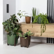 Donice - Doniczka z eko tworzywa DONICA na nóżkach coffee 26xh25 cm - miniaturka - grafika 1